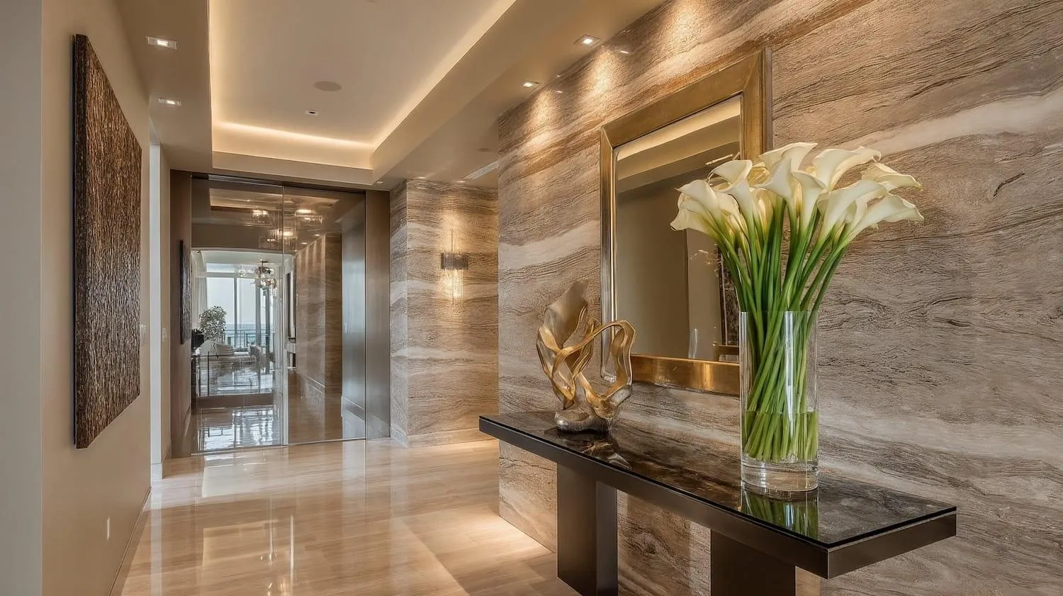 Marble countertop surface